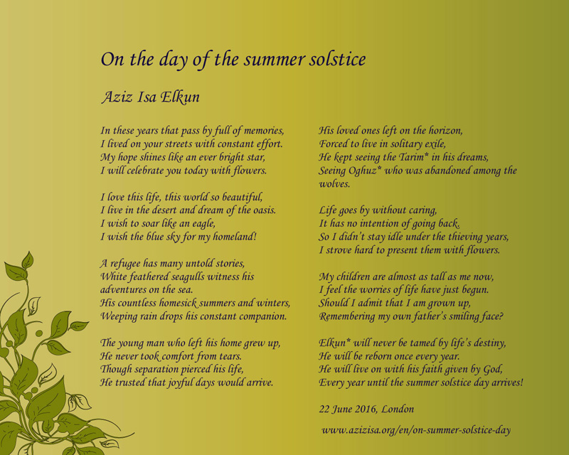 On the day of the summer solstice – Aziz Isa Elkun